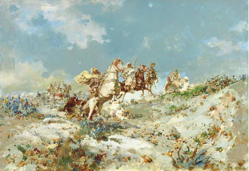 Jose Aparicio Inglada Arabs on horseback